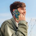 thumbnail image 6 of Compatible with iPhone 11 12 13 mini 14 15 16 Pro Max Plus Wallet Case with Card Holder, PU Leather Kickstand Card Slots Case ( Colorful Peacock, iPhone 16 Pro), 6 of 7