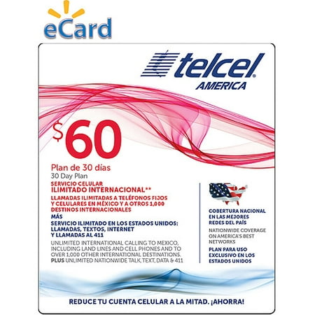 (Email Delivery) TelCel $60 Monthly Plan
