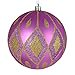thumbnail image 3 of Vickerman N188069D 4 in. Orchid Matte Ball Ornament with Glitter Diamond Pattern  4 per Pack, 3 of 3