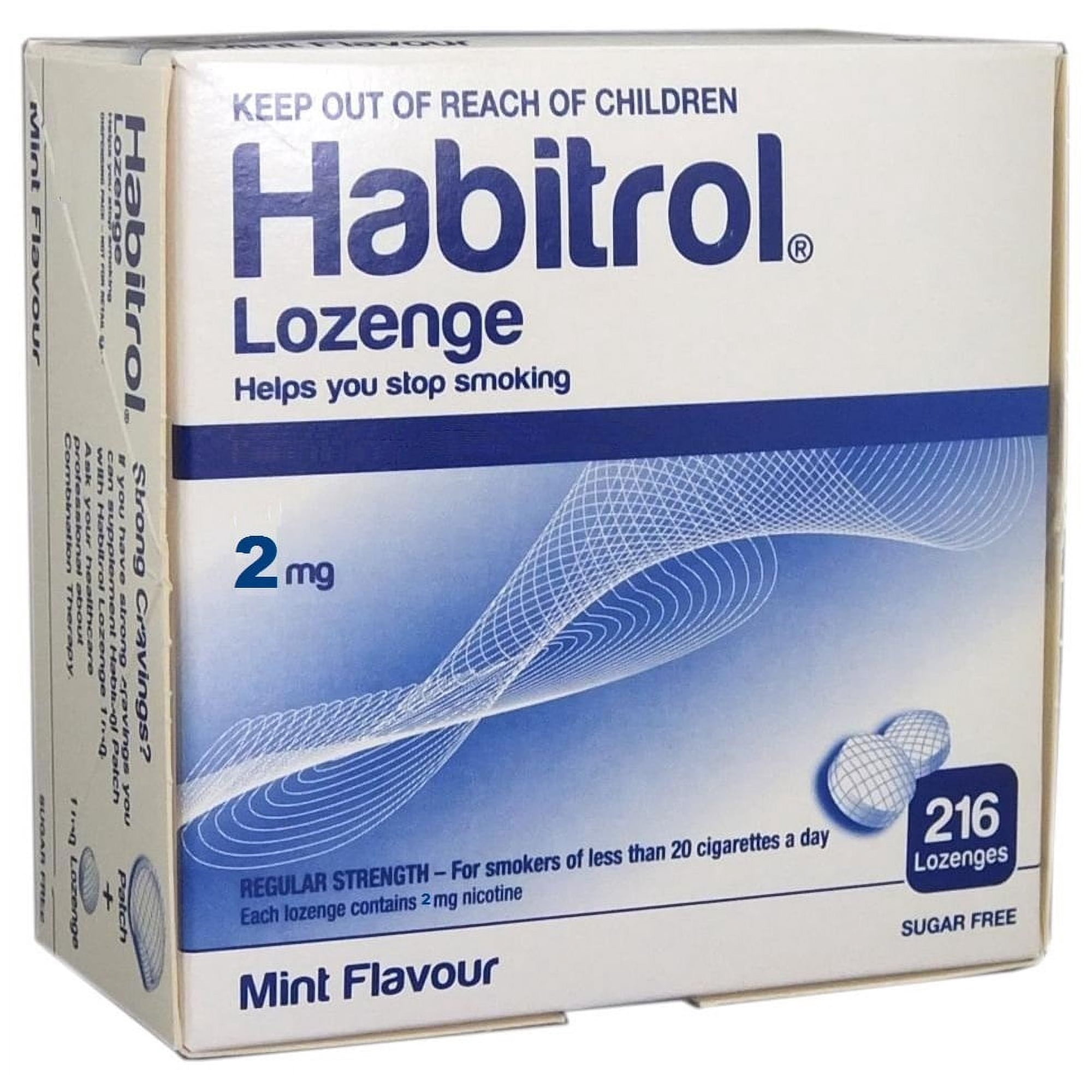 Habitrol Nicotine Lozenge, 216 Lozenges, Mint Flavor, 2mg