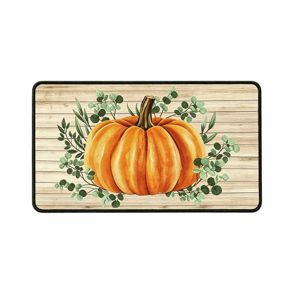 OCCOA Fall Pumpkin Thanksgiving Doormat Indoor Outdoor, Natural Pumpkin Door Rug for Front Porch Entryway, Autumn Welcome Mat Home Decor, Multicolor