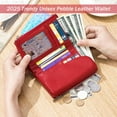 thumbnail image 2 of Unisex Pebble Leather Wallet, 2025 Trendy Small Wallets for Women, Women's Genuine Leather Coin Purse, 2 of 8