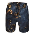 thumbnail image 3 of Fotbe Elegant Gold Scrollwork Trajes de Baño Estampados para Hombre, Shorts de Verano de Secado Rápido, Ropa de Playa, Bañadores-X-Large, 3 of 6