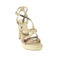 thumbnail image 1 of Sandalia de vestir Tacones Mujer Sintetico Oro Leon 444051, 1 of 4
