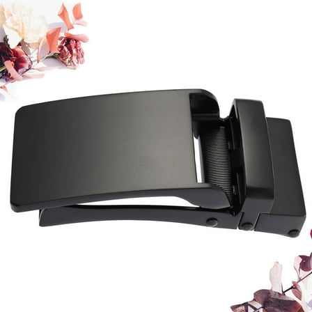 HOMEMAXS  Silver Belt Buckle Western Buckles for Men Ratcheting Man Black