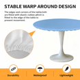 thumbnail image 6 of Skyblue Pattern Elastic Fitted Round Table Cover Pure Colour Waterproof Outdoor Tablecloth for Holiday Party, Picnic, Patio & Dining Fits Tables Up to 55"-60", 6 of 8