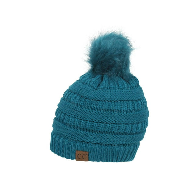 Gravity Threads Bonnet Tricoté à Pompons - Sarcelle