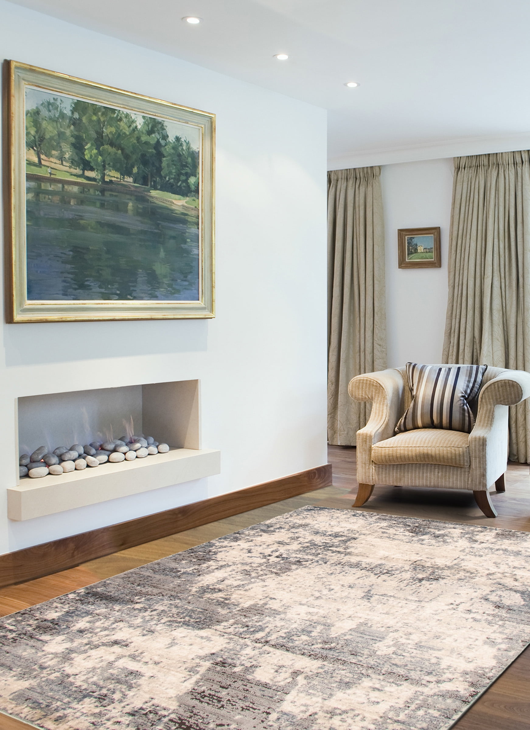 oregon rug ivory on Ecarpetgallery Modern Living Room Area Rug 3 11 X 5 11 Ivory Oregon Abstract Walmart Com Walmart Com