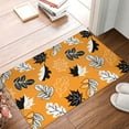 thumbnail image 4 of Yiaed Bold Black and White Leaves Orange Print Flannel Doormat Mat Outdoor Indoor Door Mats,Welcome Matt Outdoor Front Door Mat Doormat Outdoor Mat Outdoor Mat,16"x24", 4 of 7
