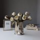 thumbnail image 4 of Xiao Hua Ramo de 2 flores artificiales de tacto real, flores falsas para decoración del hogar, oficina, boda, arreglo floral (naranja, 13,8 pulgadas de largo), 4 of 5