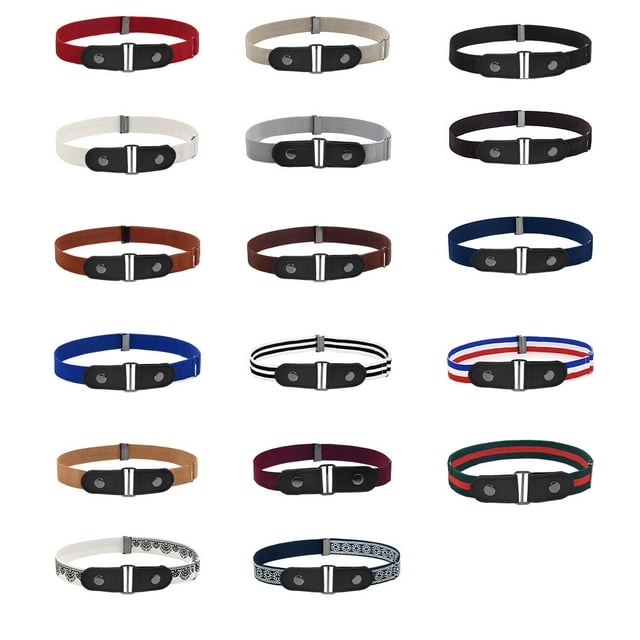 Belt No Buckle Invisible Alloy Fashionable Long-lasting Convenience Elastic Unisex Man Multicolored DIY Prop Jeans Band Light Yellow
