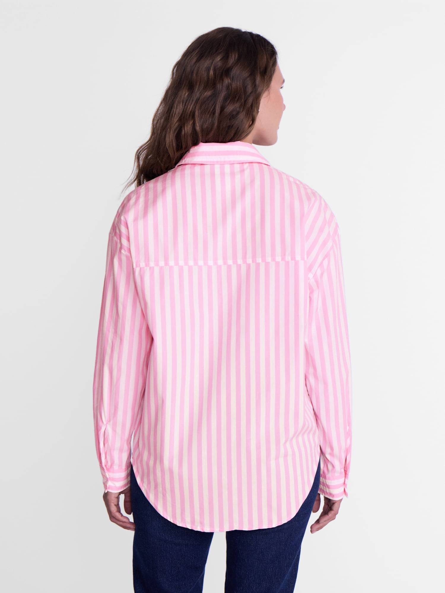 Adult Minnie Woven Long Sleeve Button Up Top