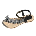 thumbnail image 2 of IUJSOY Flip Flops for Women Slingback Sandals Slip on Flats Glitter Butterfly Rhinestone Dress Shoes Size 7, 2 of 9