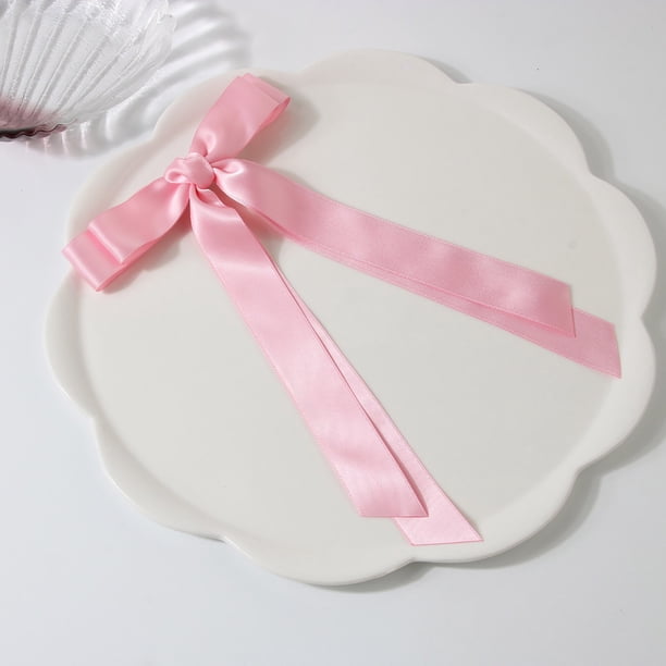 Pinza para el pelo con lazo de satén de doble capa y diseño de pico de pato para mujer.