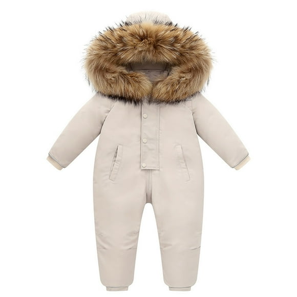 Fgnfyis Kid's Winter Overalls Ski Suits Boy's and Girl's Windproof Snowboard Jumpsuits Snowsuit Jackets Coats Kids Puffer Jacket,Puffer Jacket Kids 4-5 Years White