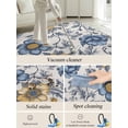 thumbnail image 5 of Vintage Flower Area Rug for Bedroom 5x7 Ft Abstract Floral Art Leaf Yellow Blue Super Soft fuzzy Throw Rug Non-Slip Fluffy Plush Indoor Floor Carpet for Living Room Nursery Home Decor, 5 of 8