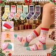 thumbnail image 3 of Bocaoying 6Pairs Christmas Fuzzy Socks for Women, Winter Warm Cosy Holiday Slipper Socks with Gift Bag, Warm Thick Thermal Soft  Socks for Women Indoor Warming Christmas Gifts, 3 of 7