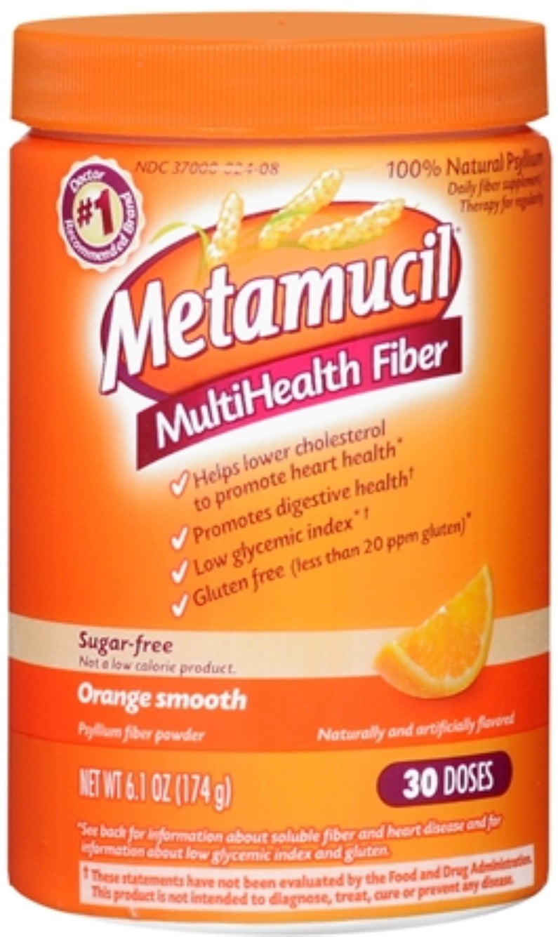 Metamucil Smooth Texture Sugar-Free Orange 30 Each (Pack of 2)