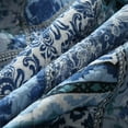 thumbnail image 5 of Cotton Bedspread Quilt Sets-Reversible Patchwork Coverlet Set, Blue Classic Bohemian Pattern,King Size, 5 of 5