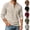 Beige, variant on longantii Men's Long Sleeve Henley Shirts Casual Textured 3-Button Pullover Solid Warm Basic Tops Soft Fall Workout Shirts
