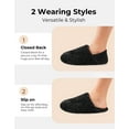 thumbnail image 4 of HomeTop Women's Cozy Plush Slippers with Memory Foam Collapsible Microsuede Heel Flexible Anti Skid Indoor Slip on House Shoes Matte Black,5-6 US, 4 of 7