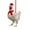 A, variant on hicken Christmas Tree Ornament, Rooster Chicken Holiday Decorations 2022, Chicken Ornament Home Decor, Cute Chicken with Santa Hat and Christmas Light Ornament Gift, for Chicken Lovers