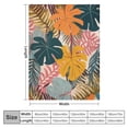 thumbnail image 4 of WERPE Abstract Mid Century Art Blanket Lightweight FlannelRustic Retro Geometric Colorful Boho Plant Leaves Throw Blanket for Women Men Soft Cozy Plush Warm Birthday Gifts White, 4 of 6