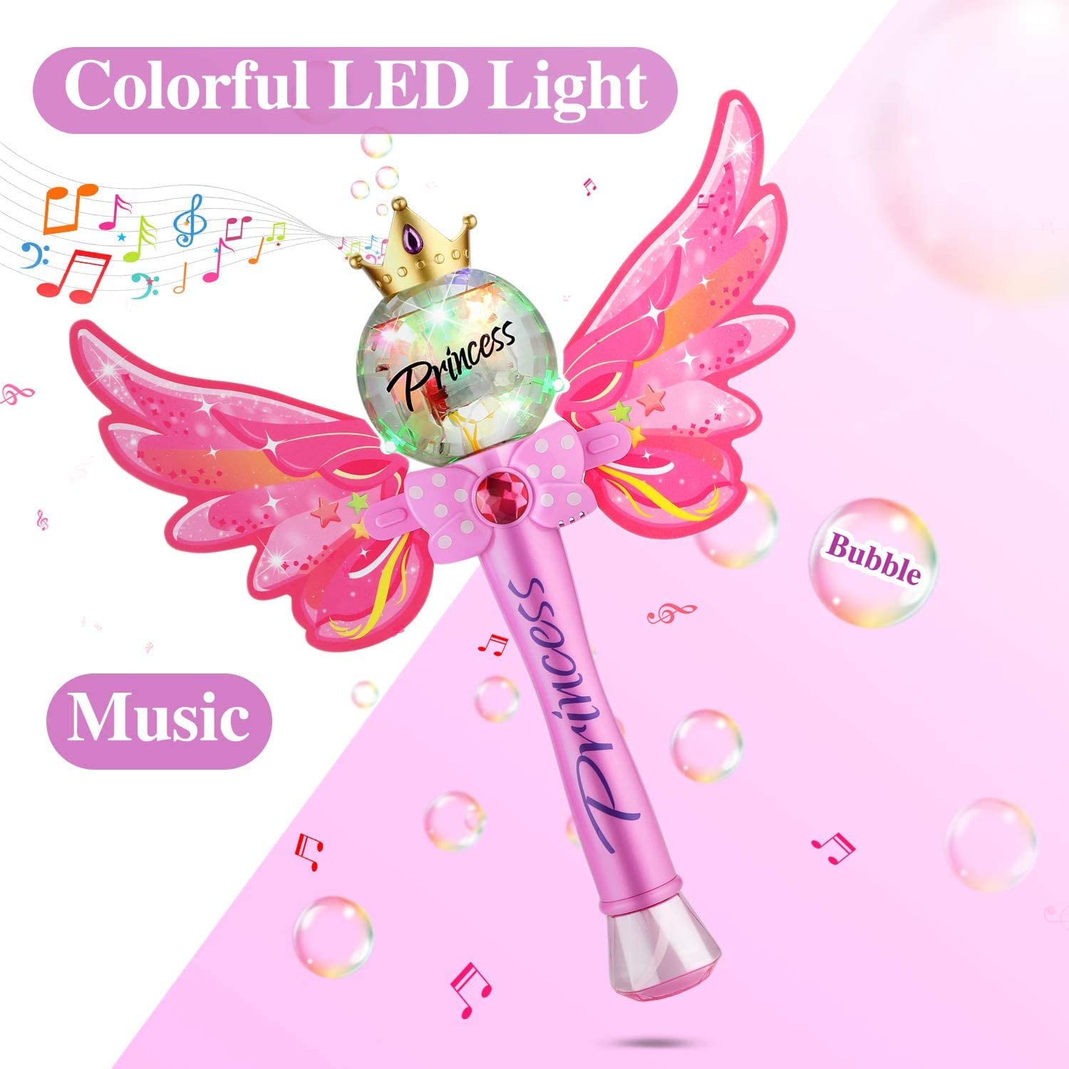 Bubble Machine, Automatic Bubble Wand Blower Magic Stick Fairy Bubble