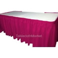 thumbnail image 3 of POLYESTER PLEATED TABLE SET SKIRT skirting Catering Trade Show Dj set up kit", (Color: Hot Pink Fuchsia - Size: 17' Table Skirt), 3 of 3