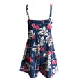 thumbnail image 6 of Herrnalise Workout Shorts for Women Women Fashion Print Strap Playsuits Chest Bow Tie Hollow Loose Short Jumpsuit, 6 of 7