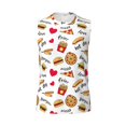 thumbnail image 6 of Lsque Fast Food Print Men's Cotton Blend Sleeveless Muscle Shirts (S-3XL)- Moisture Wicking, Odor Protection, UPF 30+,X-Large, 6 of 8