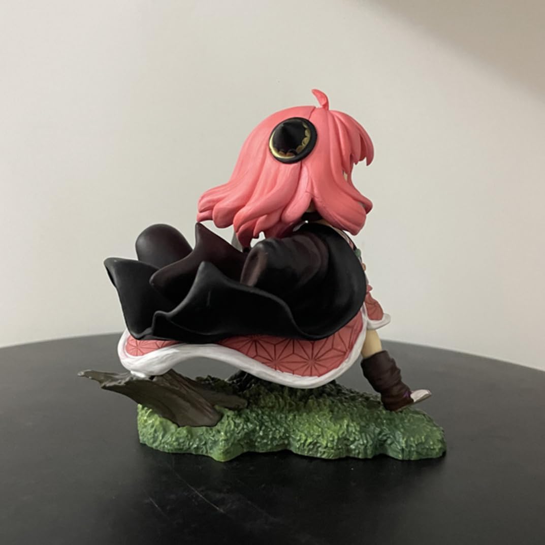 New Kamado Nezuko (Anya Forger Ver) Character Anime Model Statue Action Figures Desktop Ornament Popular Decorations Fan Souvenirs Creative Gift Collectable