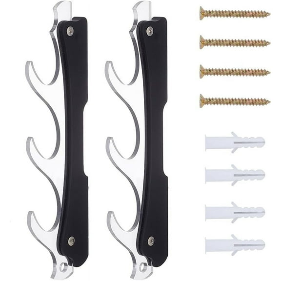 3 Tier Sword Holder Wall Mount Acrylic Wall Sword Display Rack Adjustable Sword Display Holder Sword Storage Holder Sword Holder Wall Mount Sword Stand for Wall Sword Hanger Display - Black Black