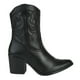 thumbnail image 2 of Bota Vaquera Para Mujer Castalia 002-48 Negro Con Detalle Bordado, 2 of 3