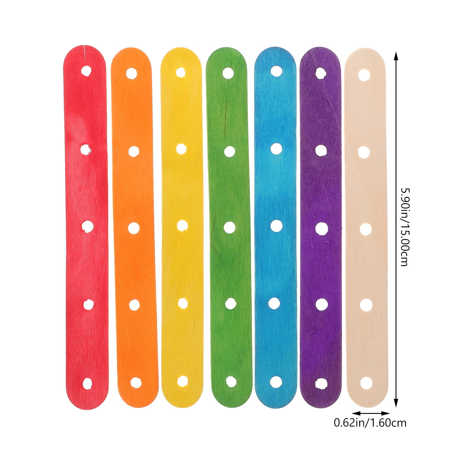 100 pcs New Colored Natural Wood Popsicle Sticks Wooden Craft Sticks 4-1/2  x 3/8, 1 - Kroger