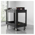 thumbnail image 5 of Utility Cart with Wheels - Heavy Duty 2 Shelf Rolling Cart, Large Service Tool Trolley for Warehouse, Garage, Office, Restaurant, Ecommerce, 5 of 7