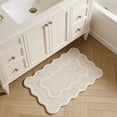 thumbnail image 4 of BBilaBu Soft Scalloped Bathroom Rug, Washable Shower Mat for Tub Area, Absorbent Non-Slip Floor Carpet for Bathroom Decor, 4 of 9