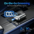 thumbnail image 4 of FDDAI Electric Razor for Men Rechargeable – Compact Foil Shaver with 8000RPM Motor, IPX7 Waterproof, USB C Cordless Beard Trimmer – Portable Mini Electric Shaver for Travel, Face & Head, 4 of 8