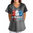 thumbnail image 4 of Trgacdwlo Plus Size 4th of July Scrubs for Women Tops 1776-2026 Flag Print Uniforms Scrubs for Women with Pocket Freedom V Neck Short Sleeve Workwear Women S-5XL, 4 of 6