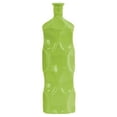 thumbnail image 1 of Urban Trends Ceramic Round Bottle Vase with Dimpled Sides and SM Gloss Finish, Green, 1 of 2