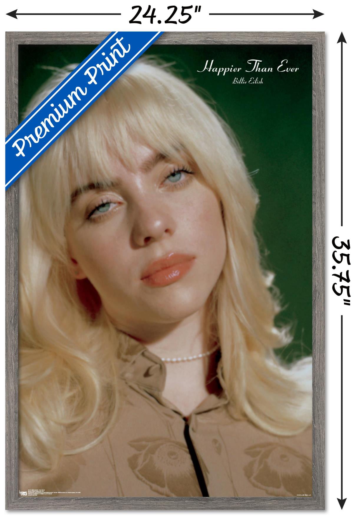 Billie Eilish - Headshot Wall Poster, 22.375" x 34" Framed