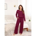 thumbnail image 5 of MINTREUS Women's Pajama Set Long Sleeve Sleepwear Set Soft Two Piece Matching Set with Pockets, 5 of 5