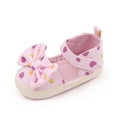 thumbnail image 5 of Baby Girls Mary Jane Flats Non-Slip Dots Bowknot Princess Dress Shoes, 5 of 6