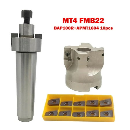 

MT4 FMB22 Shank 400R 50mm CNC End Milling Cutter 4T APMT1604 Carbide Inserts