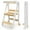 White/Natural wood, variant on JOZ Kitchen Toddlers Step Stool, Montessori Kids Learning Stool, Foldable Toddler Tower for Counter, Standing Helper for Children, 3 Adjustable Heights, Wooden, White