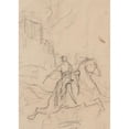 thumbnail image 2 of Henri Leopold Lévy 11x14 Black Ornate Wood Framed Double Matted Museum Art Print Titled: Cavalier Study, 2 of 5
