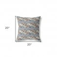 thumbnail image 5 of HomeRoots 413852 5 x 20 x 20 in. Navy Orange Blown Seam Broadcloth Floral Throw Pillow, 5 of 5