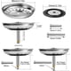 thumbnail image 2 of Set of 2 Kitchen Sink Stopper, 80mm Stainless Steel Kitchen Sink Drain, Anti-Blocking Kitchen Sink Filter Spit Sink Strainer Quick Drain, 2 of 5