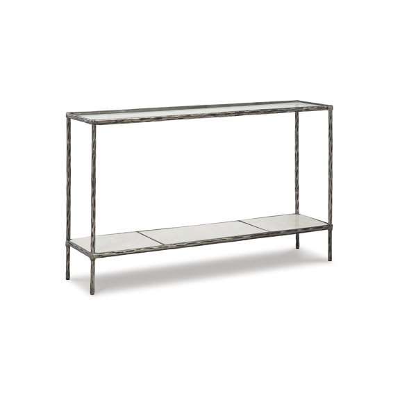 Signature Design by Ashley Casual Ryandale Console Sofa Table Antique Pewter Finish