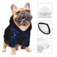 thumbnail image 3 of Fotbe Black Blue Glitter Sparkles Sudadera con Estampado para Perros Pequeños – Suéter con Capucha para Mascotas, Tela Suave de Forro Polar con Bolsillo-X-Small, 3 of 7